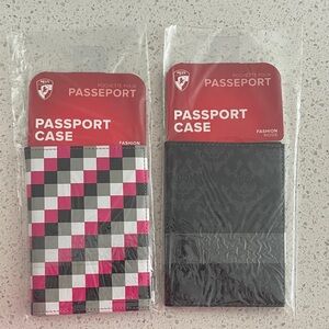 Checkered and Black Passport Cases